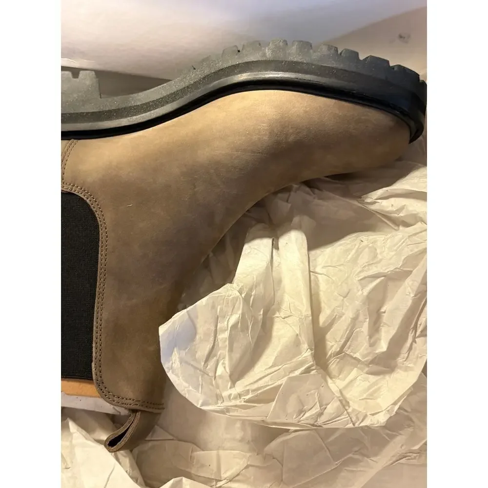 Everlane Lug Sole Chelsea Boots 8.5 Brown NWOT Ankle Booties 90s Y2K Combat